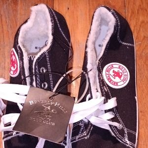 Beverly Hills Polo Club Black Canvas Shoes with White Accents